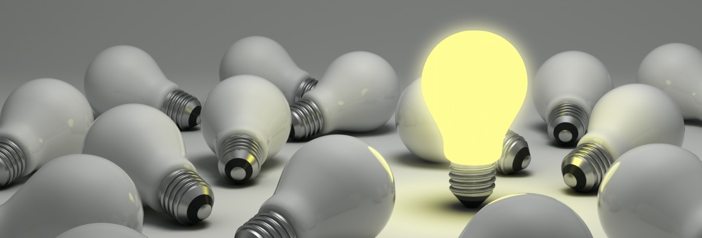 Thought Leadership Graphic of an Illuminated Lightbulb